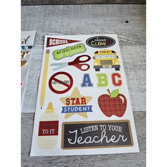 Sticker Lot SCHOOL Kids PreK Elementary Scrapbooking 3D Stickers Jolees RARE #65 - Picture 5 of 12